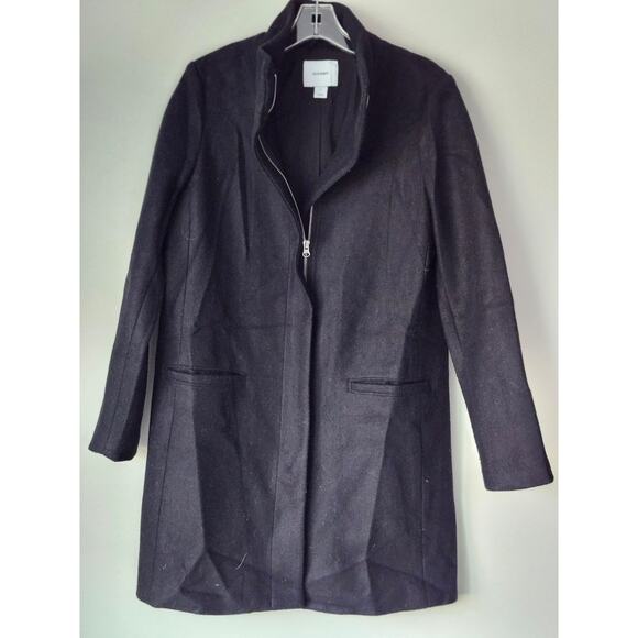 Old Navy Women's Black Midi Classic Dress Overcoat Jacket Size S A0078 - Picture 1 of 5